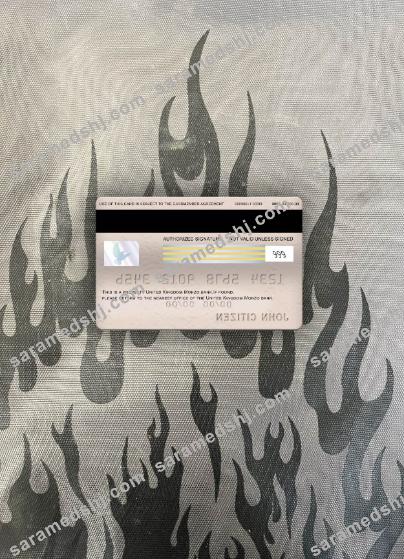 United Kingdom Monzo bank visa electron card photolook back